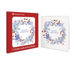Berries and Leaves Wreath Charity Pack of Christmas Cards