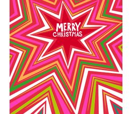 Big Stars In Repeat Christmas Card