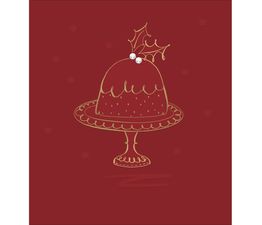 Christmas Pudding Christmas Card