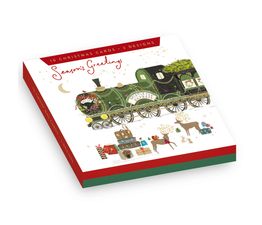 Couple At Train Box of Christmas Cards