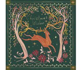 Deer and Foliage Christmas Card