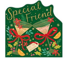 Special Friend Christmas Cocktails Christmas Card
