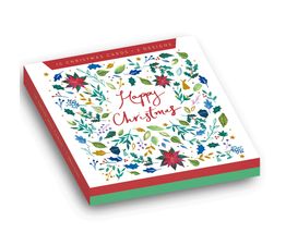 Happy Christmas Festive Foilage Box of Christmas Cards
