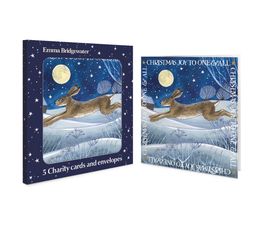 Hare Running at Night Charity Pack of Christmas Cards