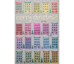Merry Christmas Houses Christmas Card