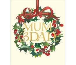 Mum &amp; Dad Wreath Christmas Card