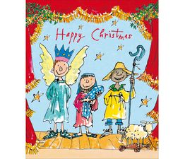 Nativity Characters Christmas Card