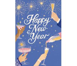 Happy New Year Drinks Card