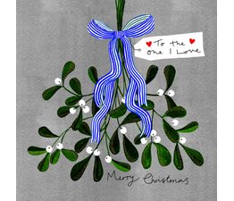 One I Love Christmas Mistletoe Christmas Card