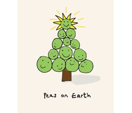 Peas On Earth Christmas Card