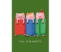 Pigs In Blankets Christmas Card