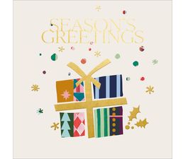Season's Greetings Present Christmas Card