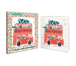 Red Bus Niece Charity Pack of Christmas Cards