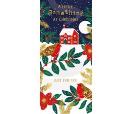 Just For You Robins Red House Christmas Card