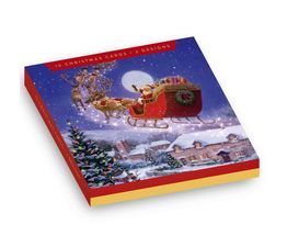 Santa and Reindeers Box of Christmas Cards