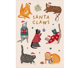 Santa Claws Christmas Card