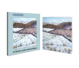 Sheep in Snowy Field Charity Pack of Christmas Cards