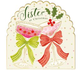 Sister Christmas Cocktails Christmas Card