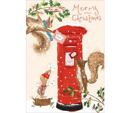 Squirrel Posting Christmas Cards Christmas Card