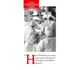 Surgeons Performing Op Christmas Card