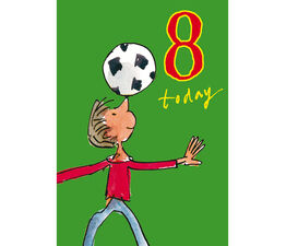 Boy Balancing Football On His Head - Age 8
