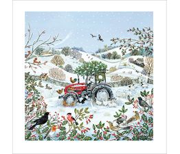 Tractor and Farm Christmas Card