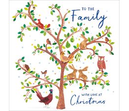 To The Family Tree Filled With Animals Christmas Card