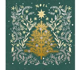 Tree Glorious Noel Christmas Card