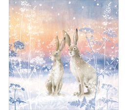Two Hares Christmas Card