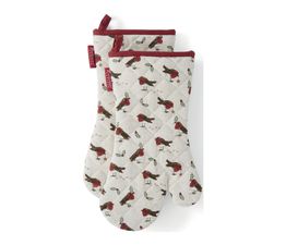 Cooksmart Christmas Robins Retreat Gauntlets 2 Pack