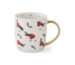 Cooksmart Christmas Robins Retreat Barrel Mug
