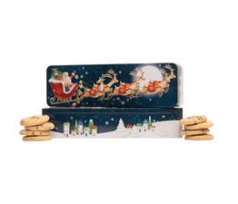 Farmhouse Biscuits - Santa Sleigh Tin of Milk Chocolate Chip Biscuits