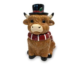 Grandma Wild's - Ceramic Festive Highland Cow Jar 100g