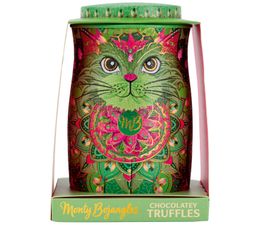 Monty Bojangles - Jade Mirage Cat Tin of Pistachio Marooned Cocoa Truffles