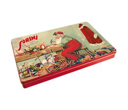 Sorini - Santa's Workshop Tin with Milk Hazelnut Cream Spheres
