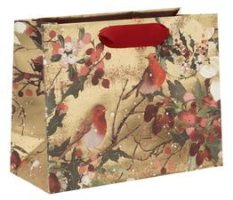 Glick - Landscape Medium Gift Bag Gilded Robins