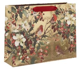 Glick - Large Gift Bag Landscape Gilded Robins