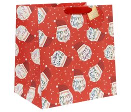 Glick - Shopper Gift Bag Rainbow Santa Deep