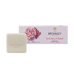 Bronnley Pink Peony & Rhubarb Triple Milled Soap (Pack of 3)