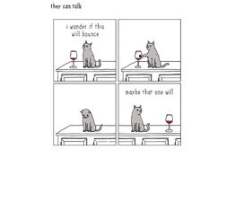 Cartoon Of Cat With Wine Glass