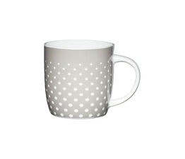 KitchenCraft - Barrel Mug Grey Polka Dots