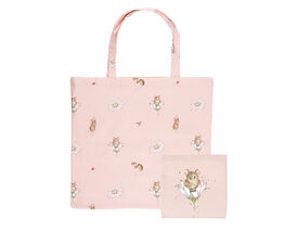 Wrendale Designs Foldable Shopping Bag - Mouse & Daisy