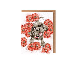 Wrendale Designs Seed Card - Poppy Love Dog