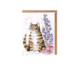 Wrendale Designs Seed Card - Whiskers and Wildflowers Cat