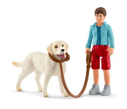 Schleich Walking with Labrador Retriever Set