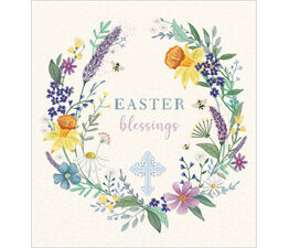 Easter Card - Bee Hive With Florals
