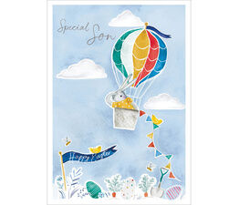 Easter Card - Chick With Hot Air Balloon