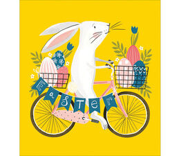 Easter Card - Rabbit On A Bicycle