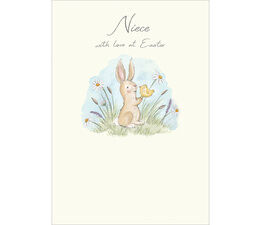Easter Card - Rabbit With Chick