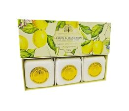 The English Soap Company Lemon & Mandarin Triple Soap Gift Box